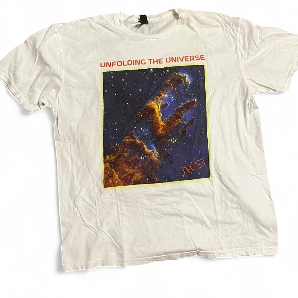 JWST Pillars of Creation "Unfolding the Universe" Tee Size XL